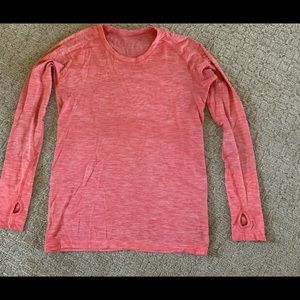 Lululemon Swiftly Tech Long Sleeve orange size 12